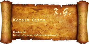 Kocsis Gitta névjegykártya
